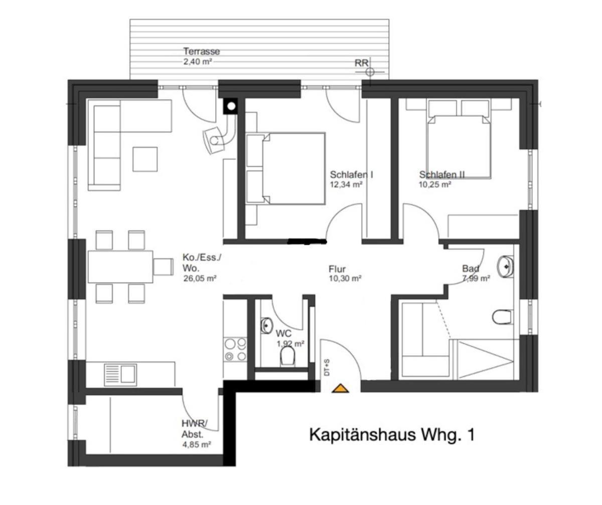 克伦胡森Kapitaenshaus 1公寓 外观 照片